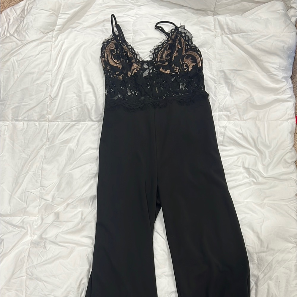 Fashion Nova Black Lace Chemise